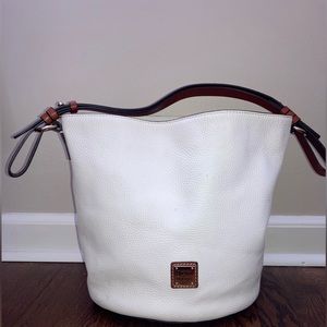Dooney and Burke White Bucket Bag